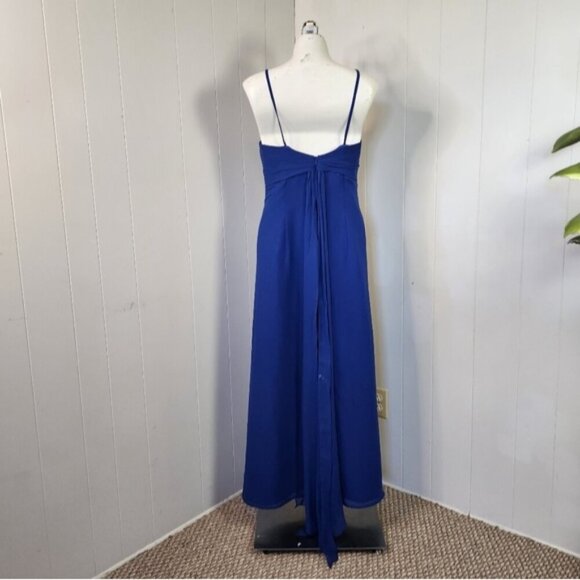 Symphony of Venus Cobalt Blue Strapless Maxi Dress Formal Gown Prom Bridesmaid - Picture 3 of 15